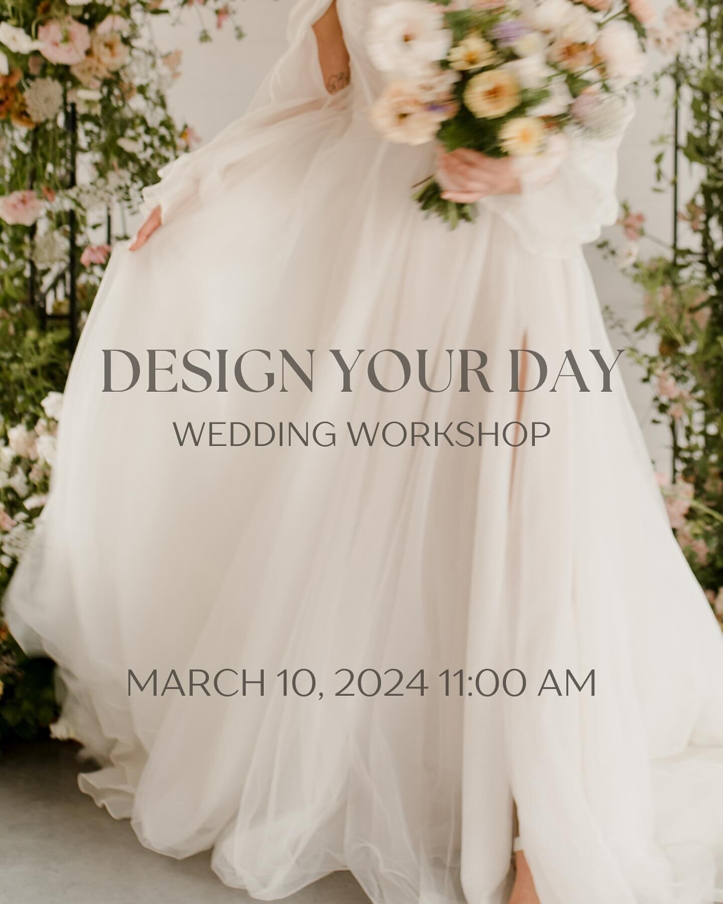 Join us for the ultimate wedding workshop - &ldquo;Design Your Wedding&rdquo; with the incredible Kayla Logos Wedding &amp; Events! 💍

Gain expert insights and learn invaluable tips from Kayla Logos, a renowned wedding planner and designer. Get read