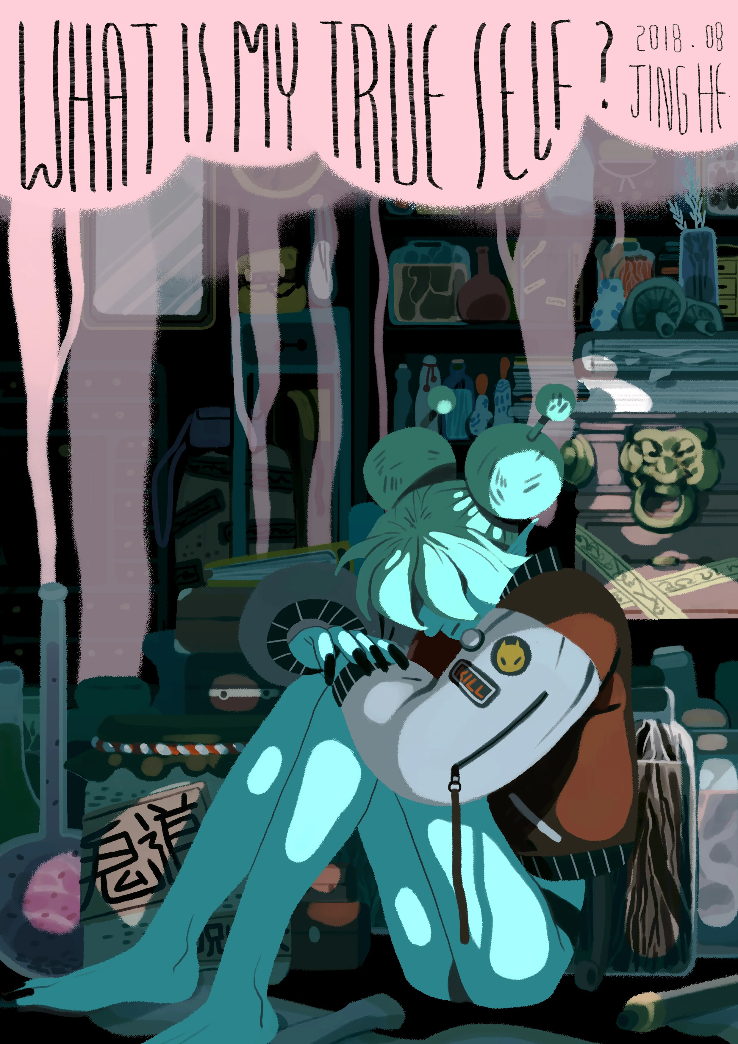 Illustration for my short comic: What is my True Self?