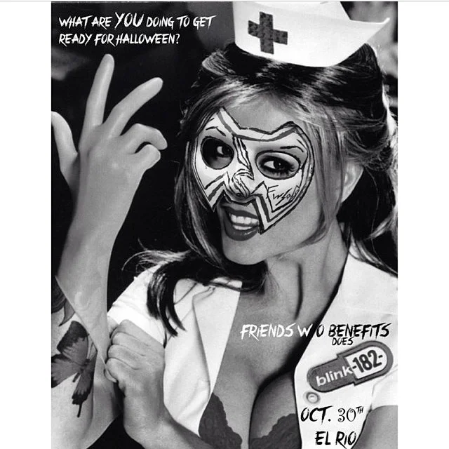 Friends W/O Benefits invite you to ‘Smell the Glove’ this Halloween. They’ll be playing the SF Spook-tacular with us at El Rio on 10/30, performing Blink 182’s Enema of The State. Tickets are still available at http://elriohalloween.eventbrite.com/ Yeehaw!