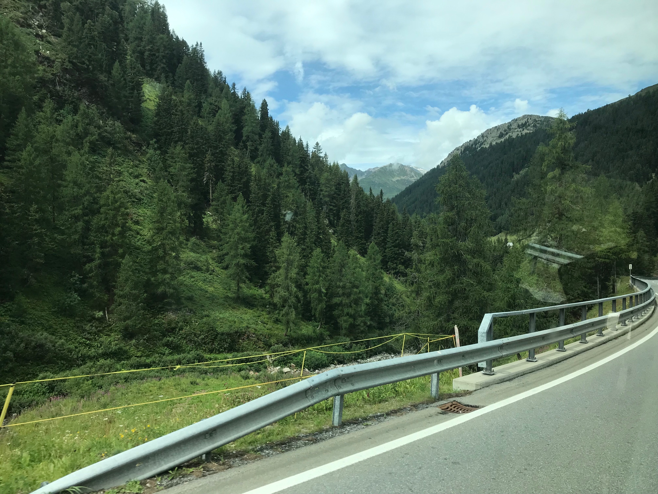The drive out of Livigno