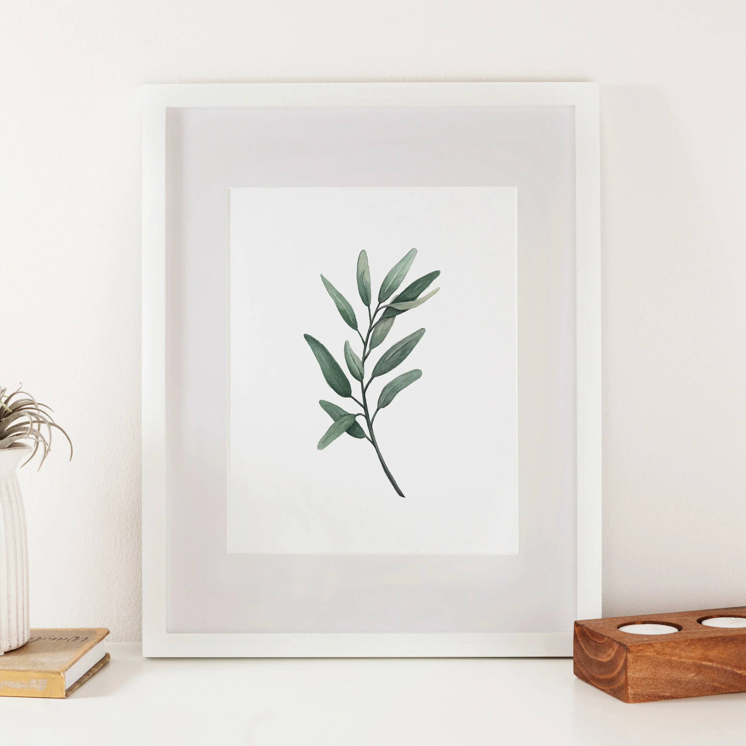 Greenery Watercolor Print