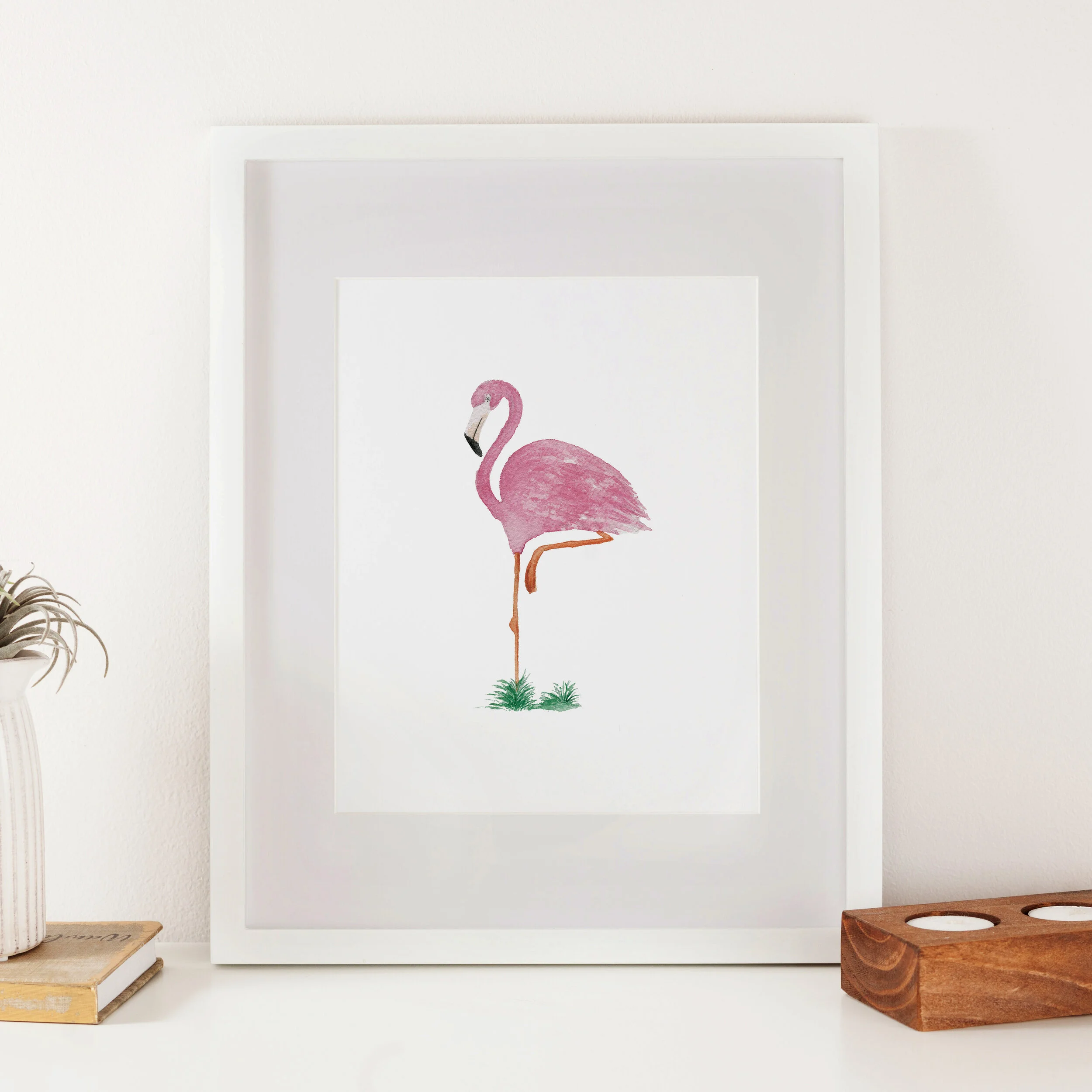 Flamingo Watercolor Art Print
