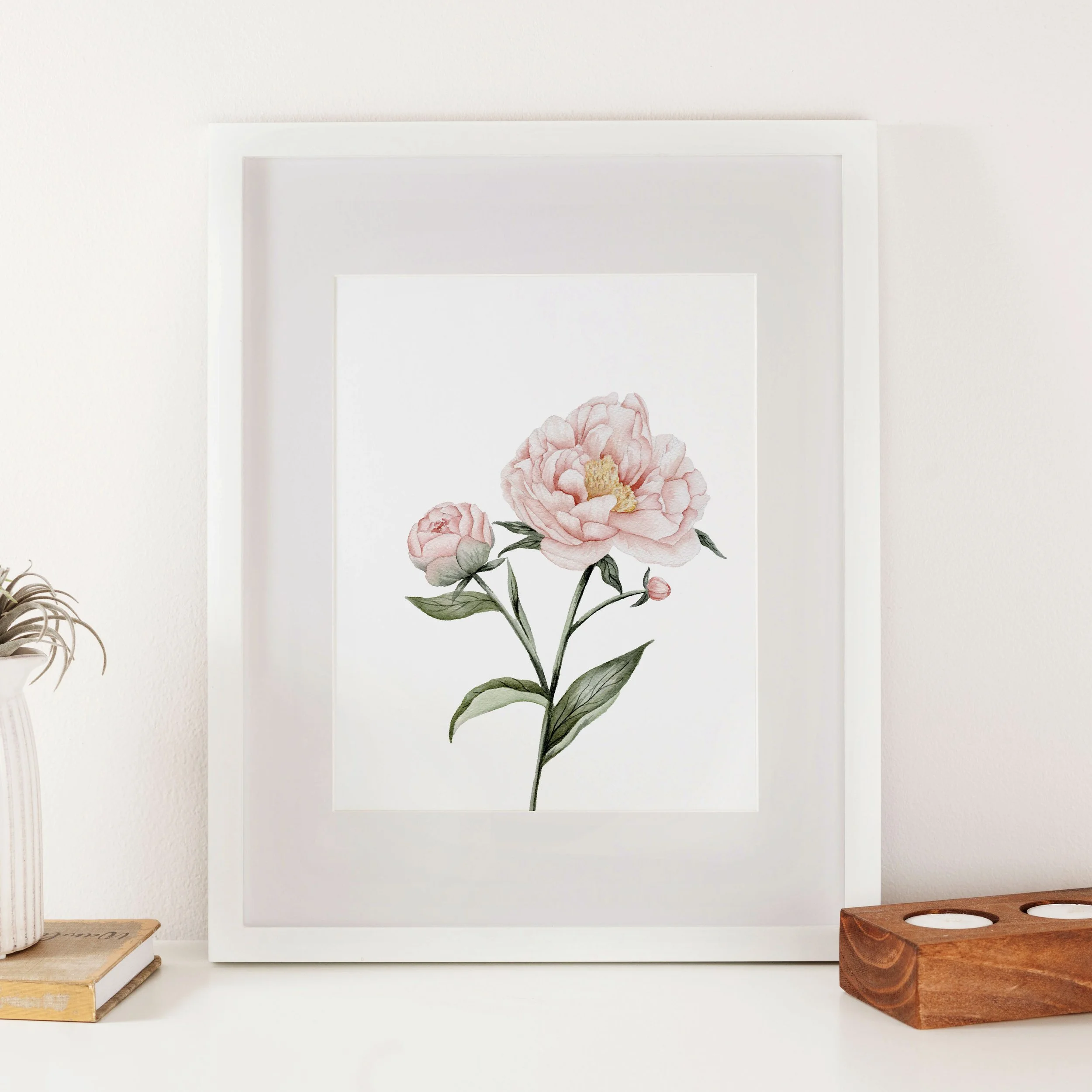 Peonies Watercolor Print