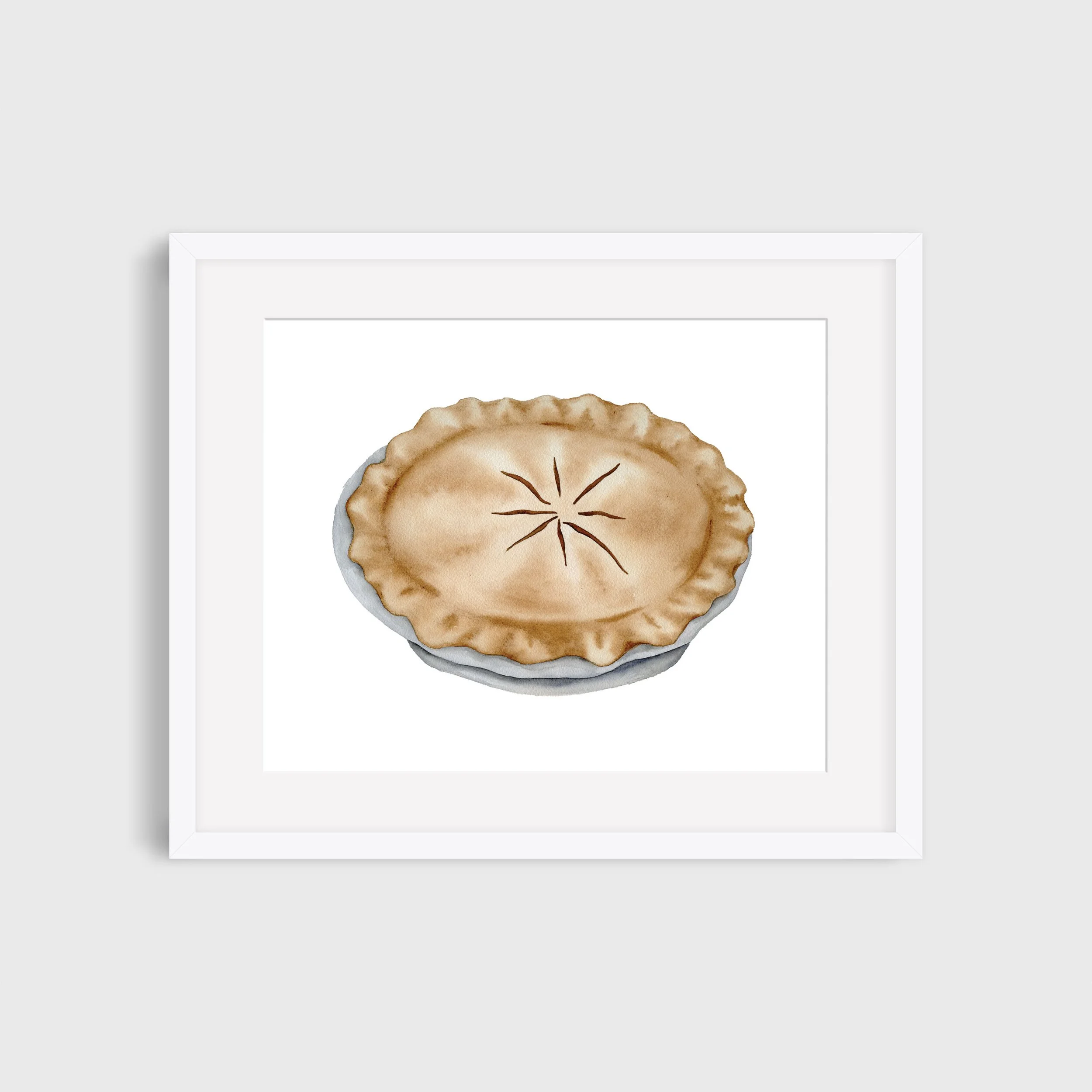 Pie Watercolor Print