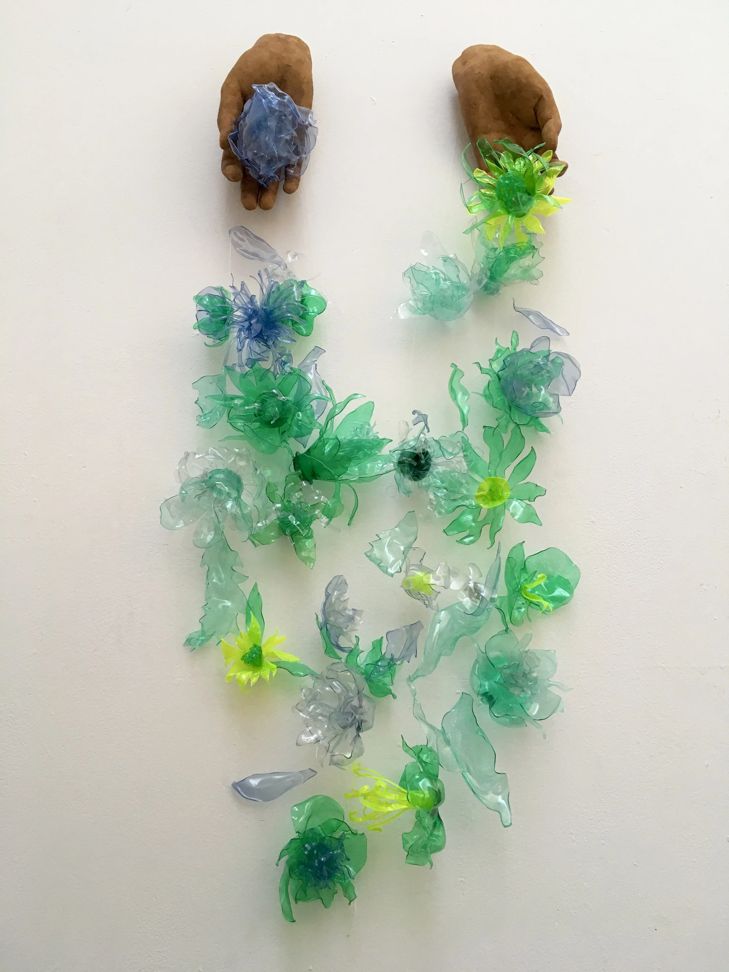 Detritus (Recycled bottles, bio resin, fishing line) 25cm by 80cm