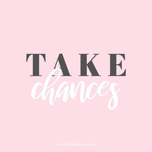 TAKE CHANCES 🤩⁣
⁣
taking risks is important as it requires courage to face the fear of uncertainty. By playing it safe and staying within your comfort zone, there is no room for growth, as you won&rsquo;t fall or soar any higher. As much as you may 