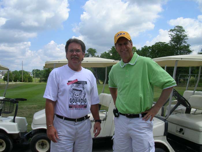 Hank Kramer (left), and Gary Roles at 2006 Olathe T-Shirt Golf Tournament