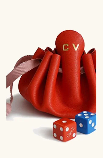 Monogrammed Clare Vivier pouch