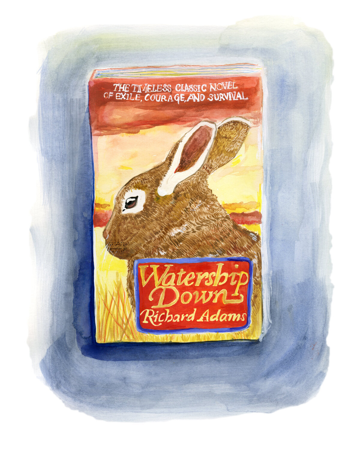 Watership Down Book Portrait Print