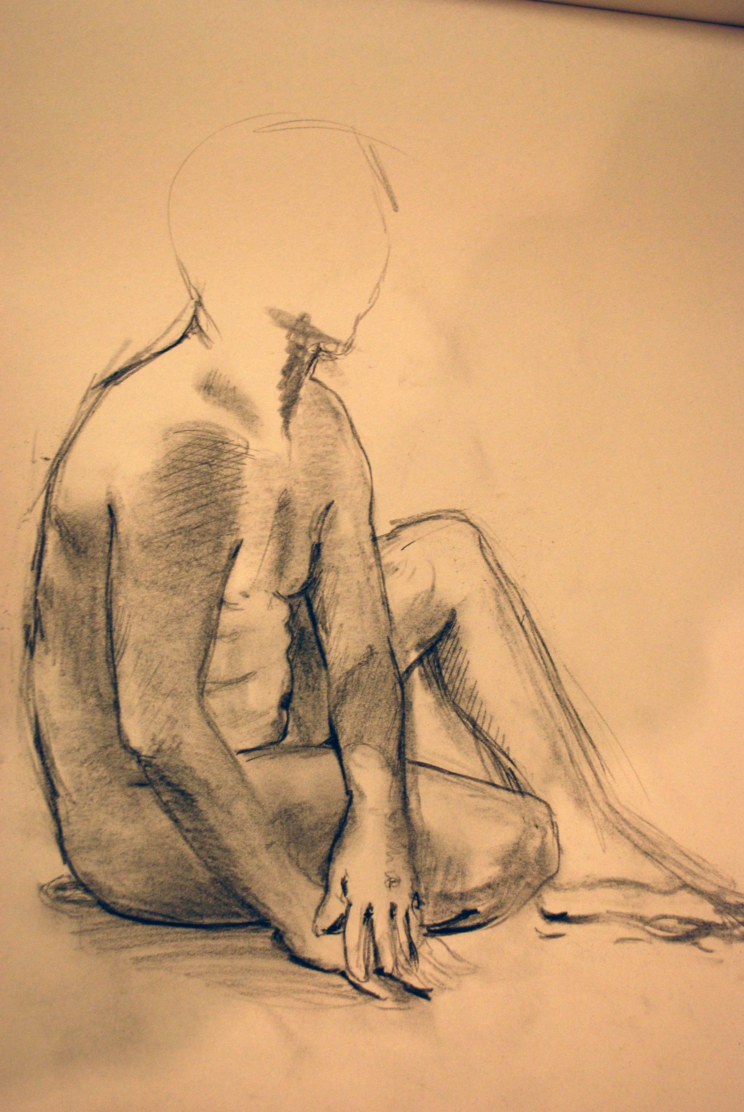 'Sketch of a Man' Charcoal on Newsprint 2014