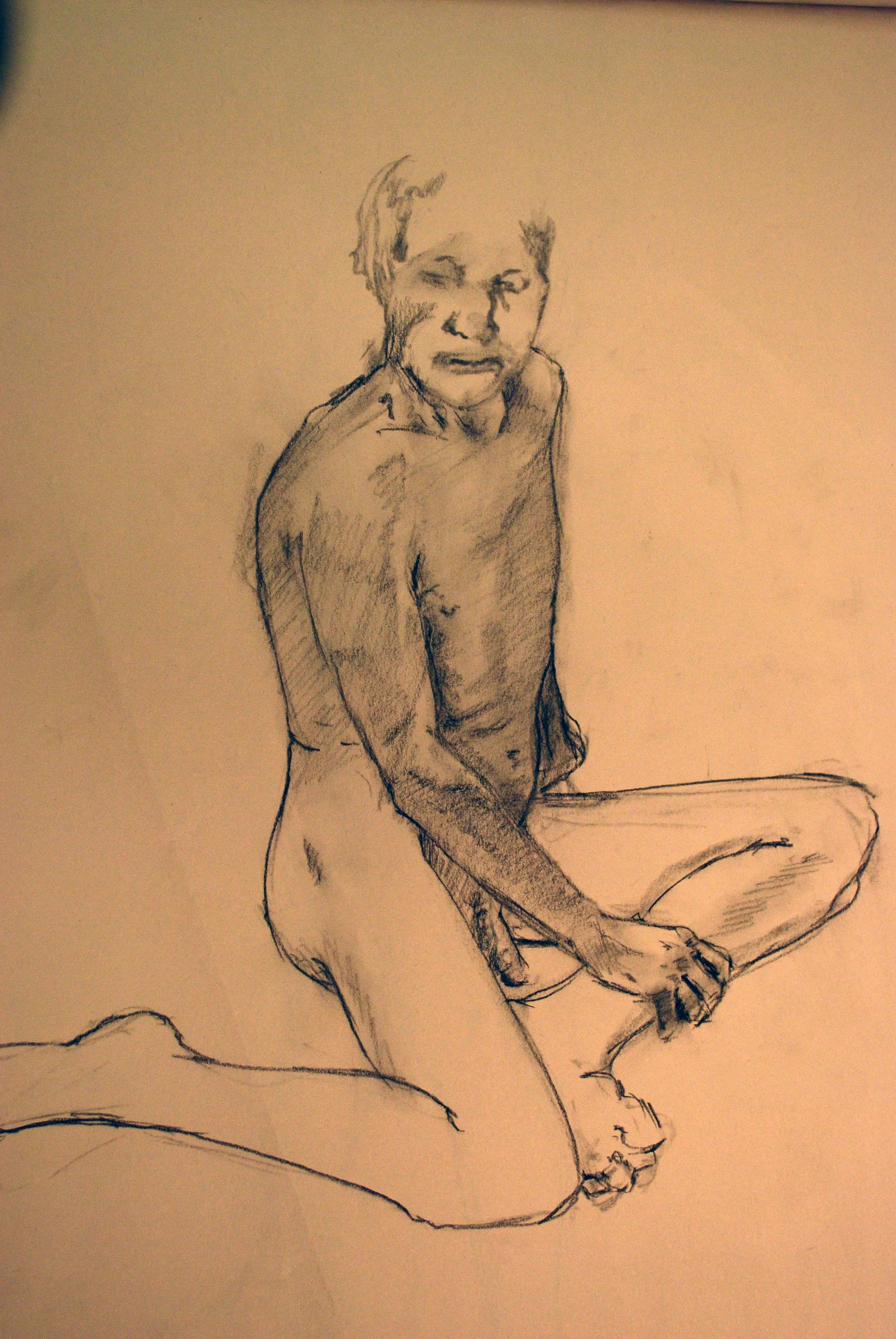 'Sketch of a Man' Charcoal on Newsprint 2014