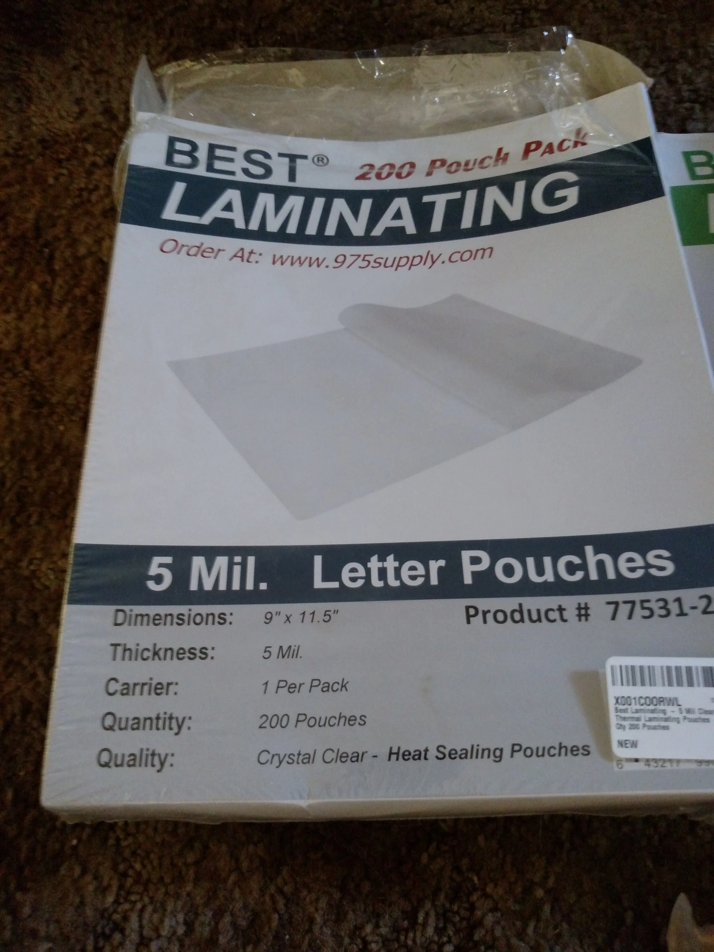 0.005 inches thick polyethelyne with Eva hot melt glue