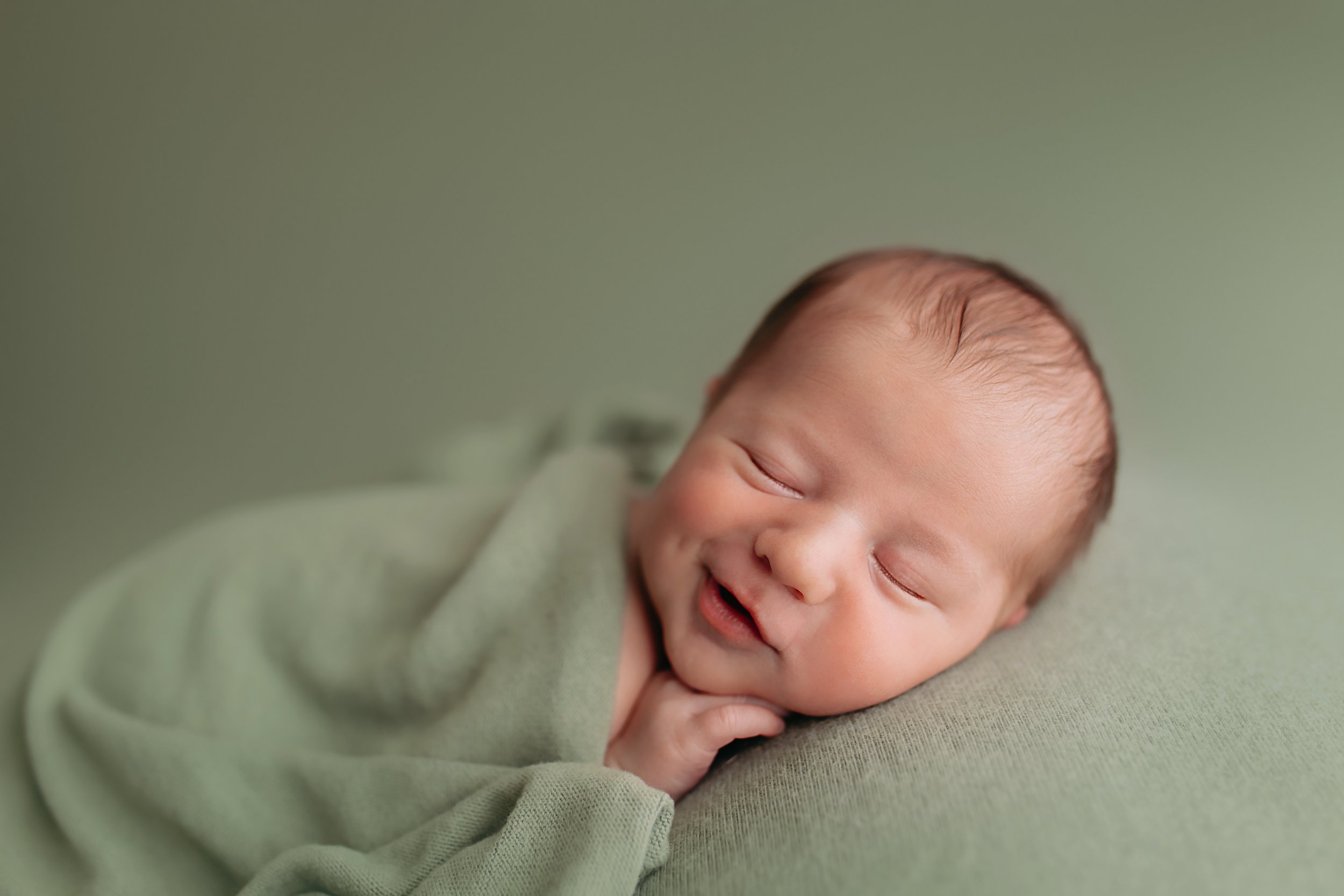 Sage Green Newborn Baby Boy Session