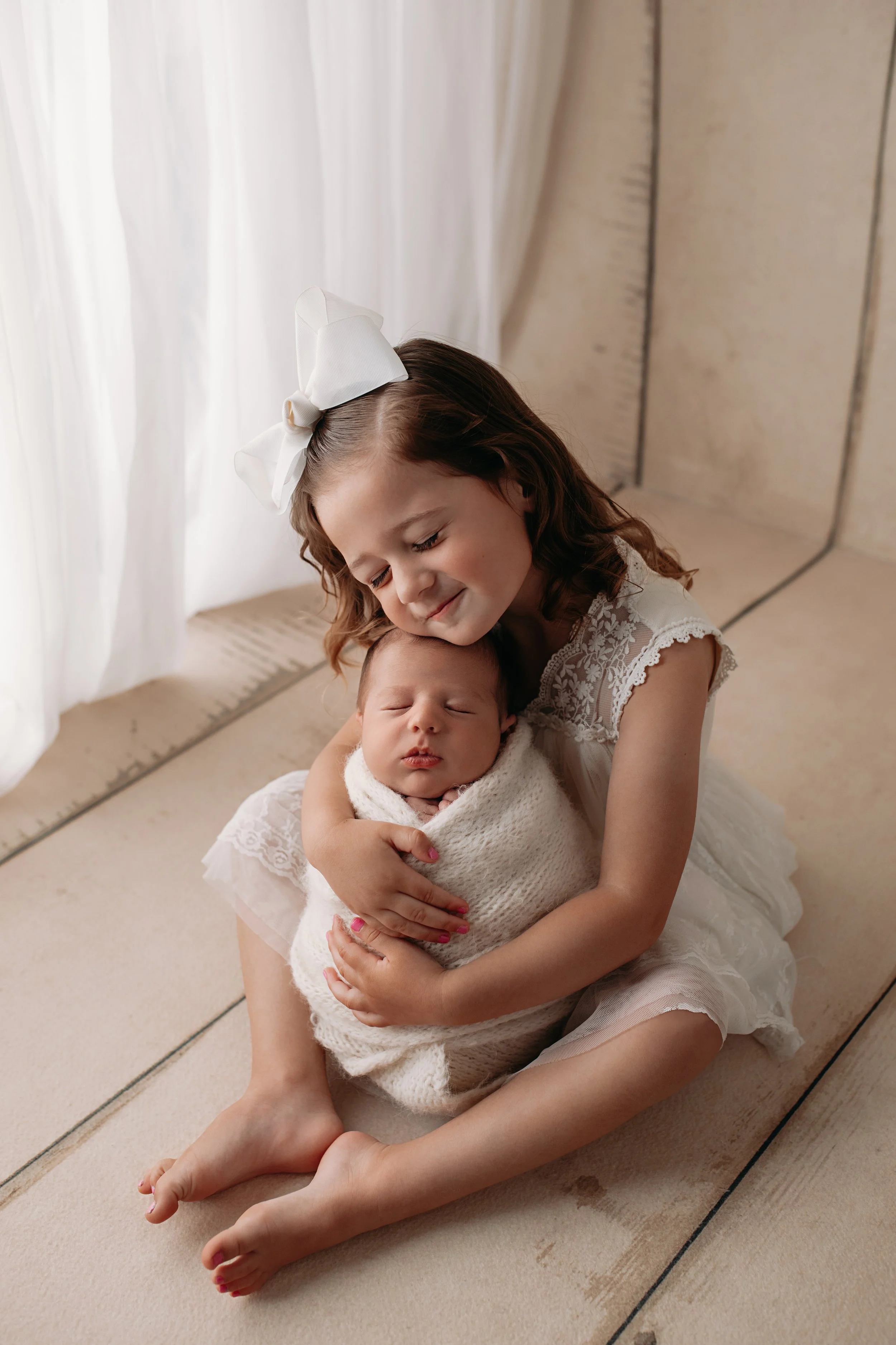Sibling hug