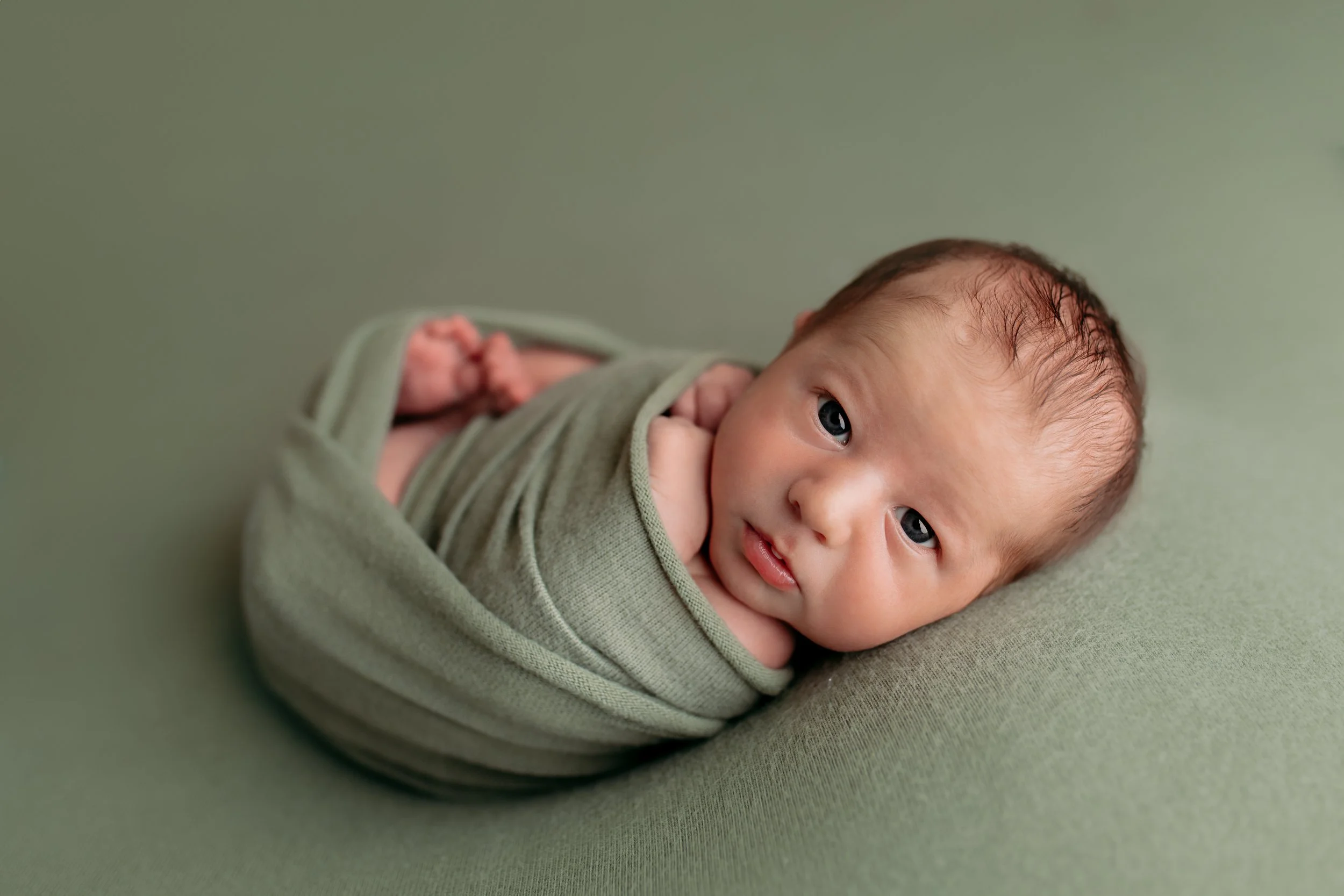 Earthy green newborn