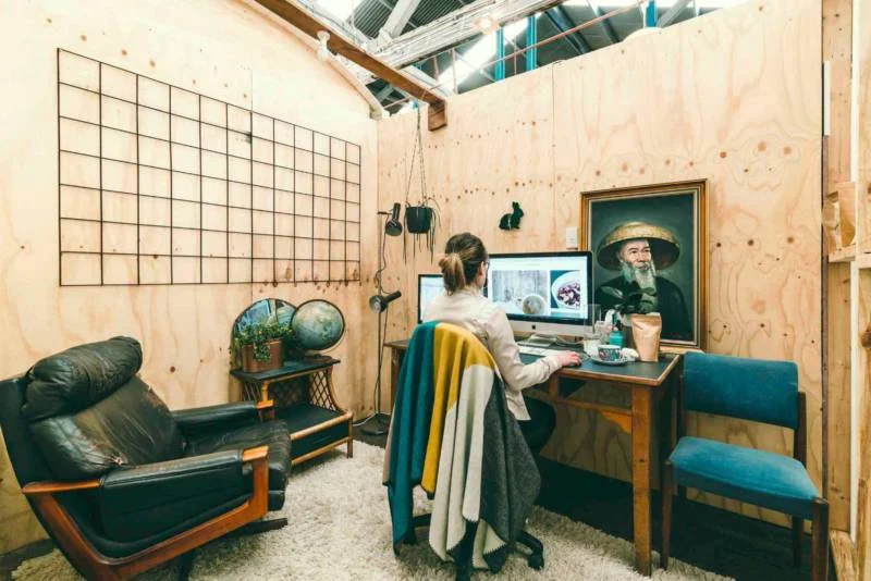 One of the great, and sustainably made, work spaces at Nauti Studios.