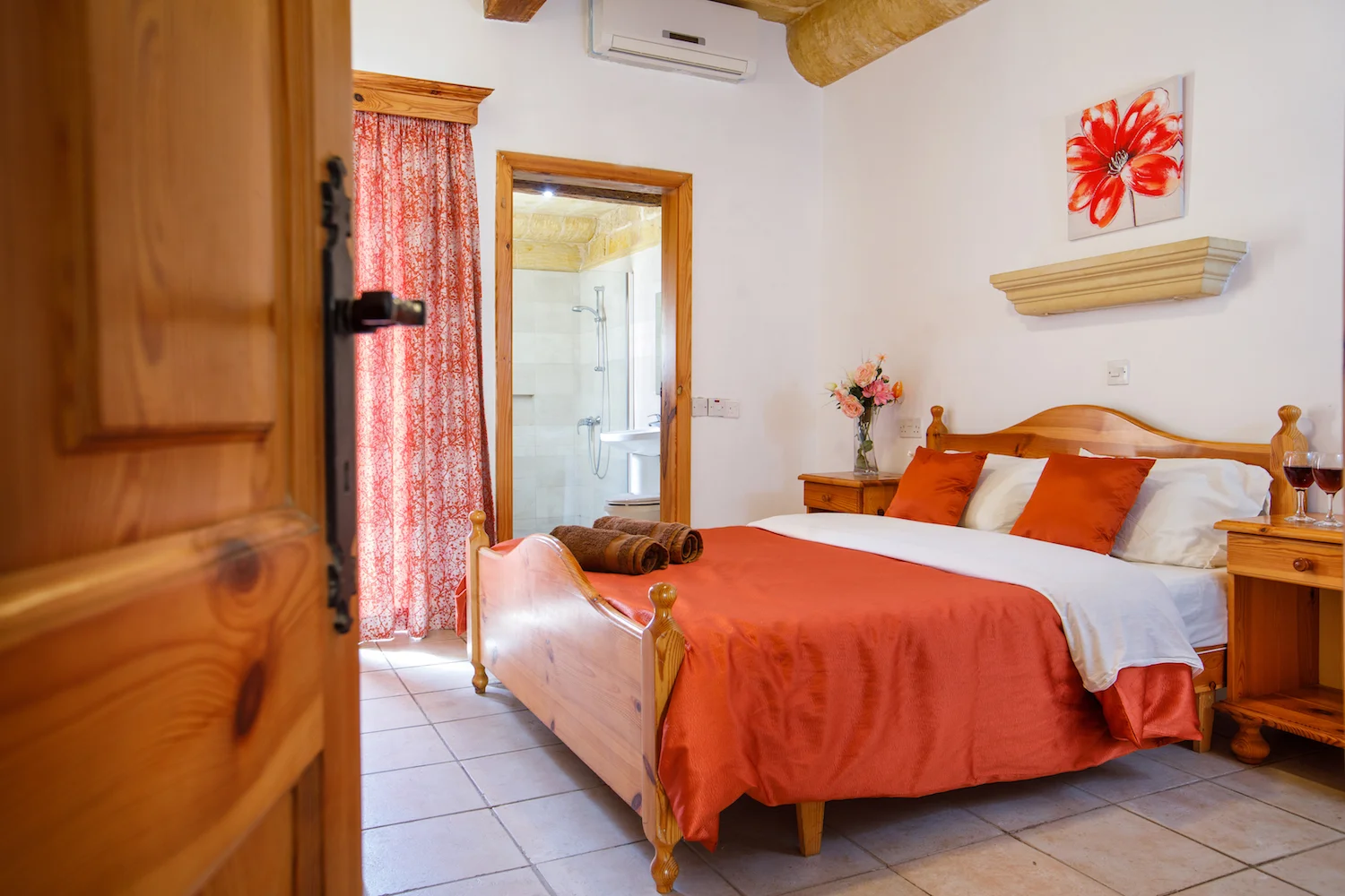 Master bedroom with ensuite walk-in shower