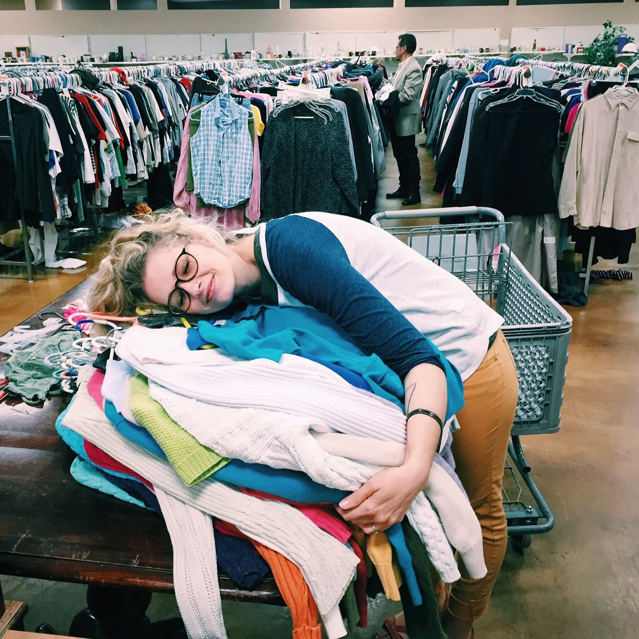 And this is where it starts - with thrift-shop sweaters