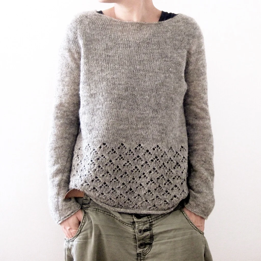 Amory, a jumper designed by Isabell Kraemer in Garthenor's Shetland laceweight yarn.