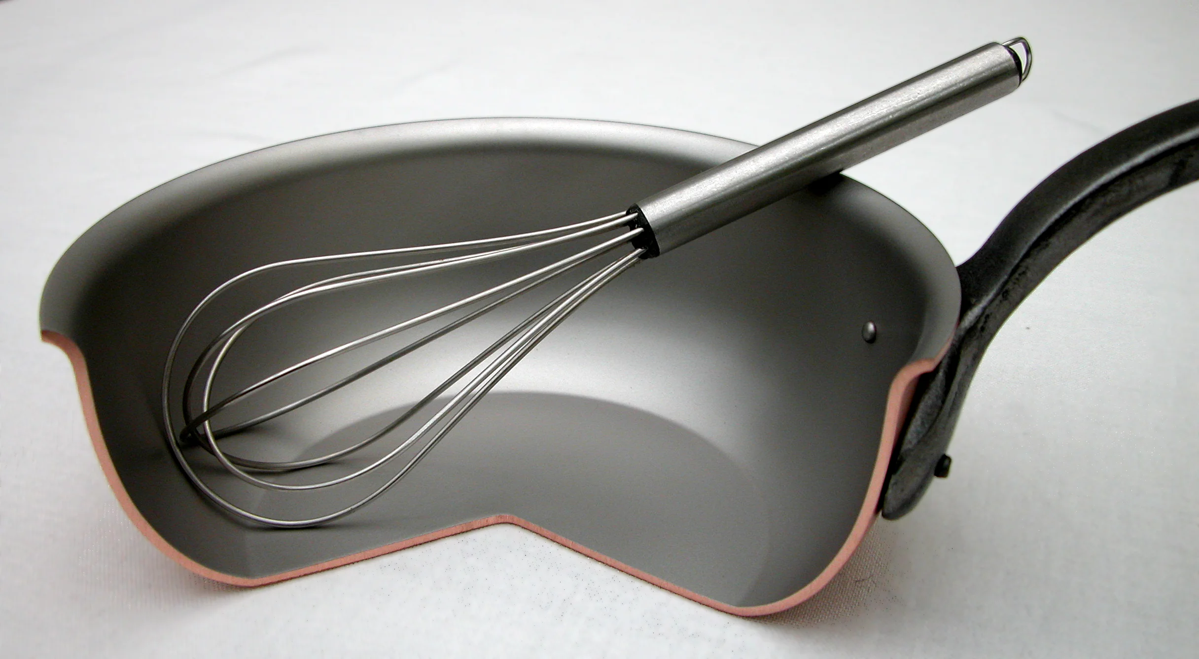 The structure: 2.3mm solid copper with 0.2mm stainless steel.