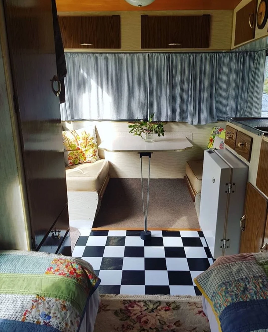 Quilts feature in the family caravan, too.