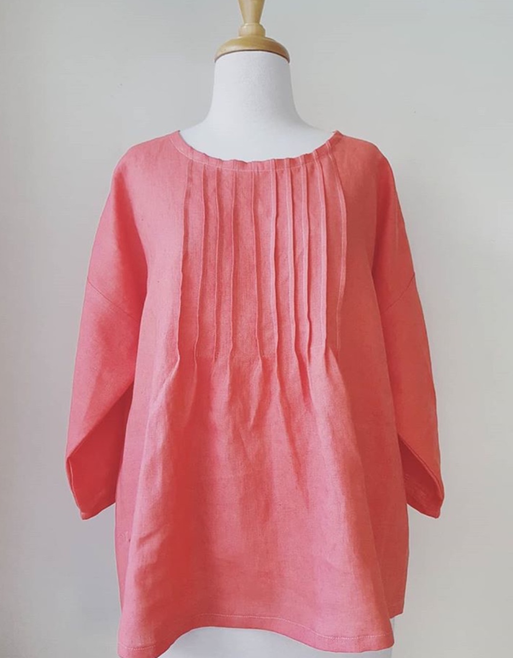 The Friday Shirt in a lovely coral linen