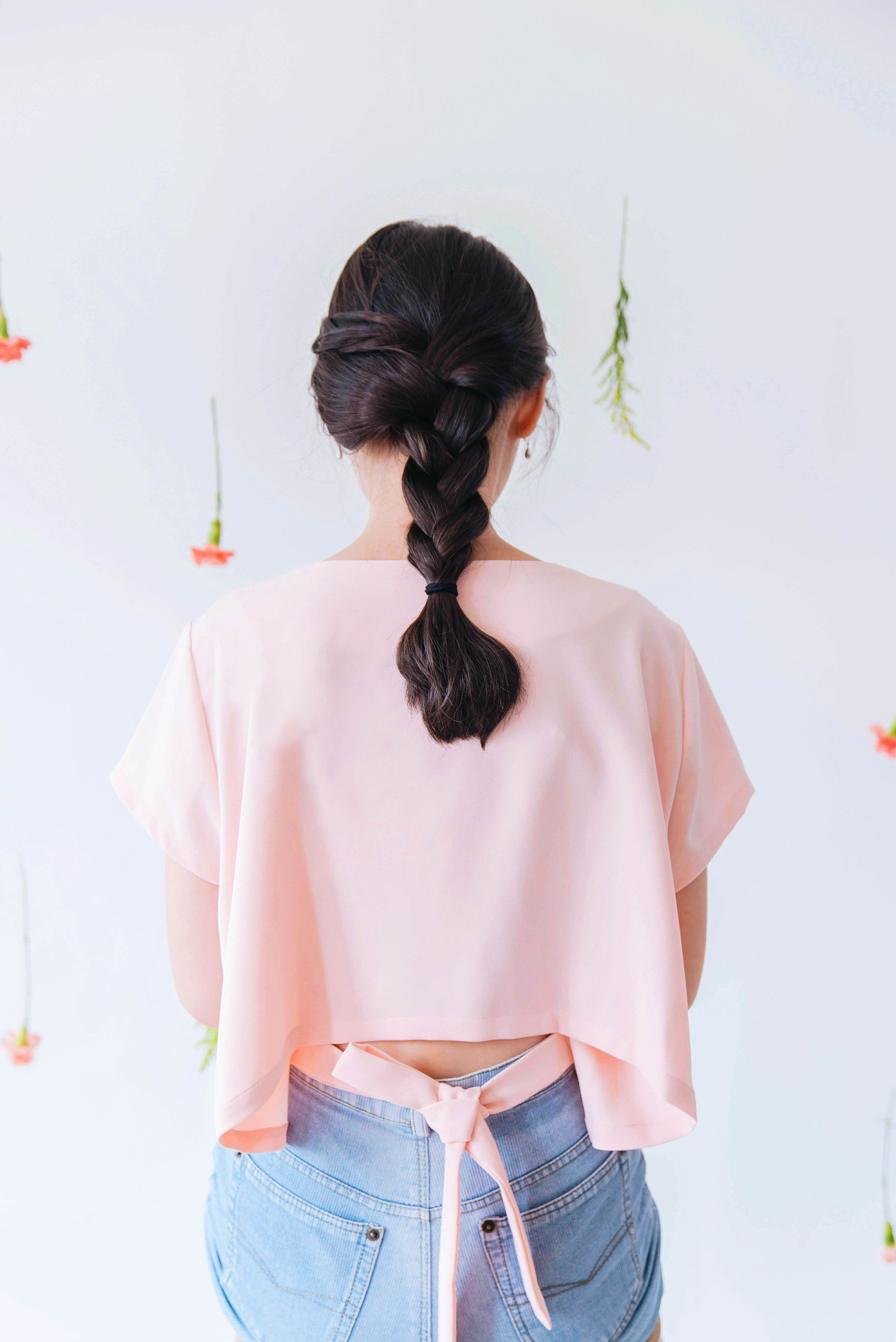 High-Low Top with Back Ribbon