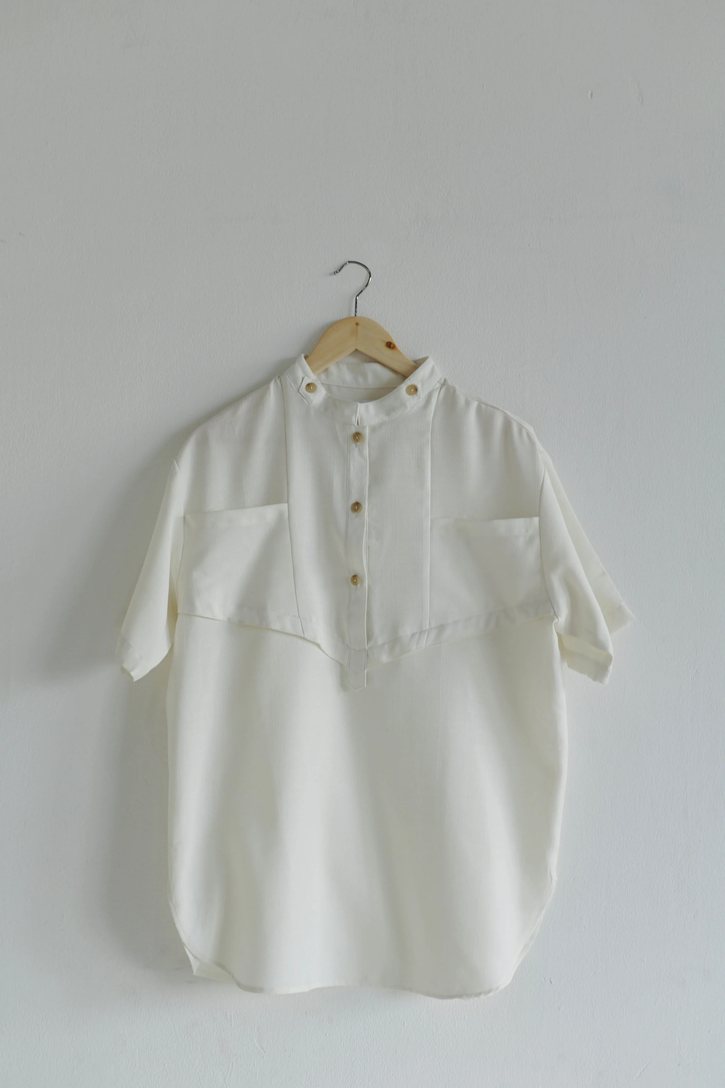 Men's Mao Collar Ivory 