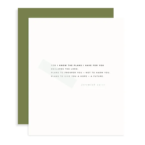 Jeremiah 29:11 Card