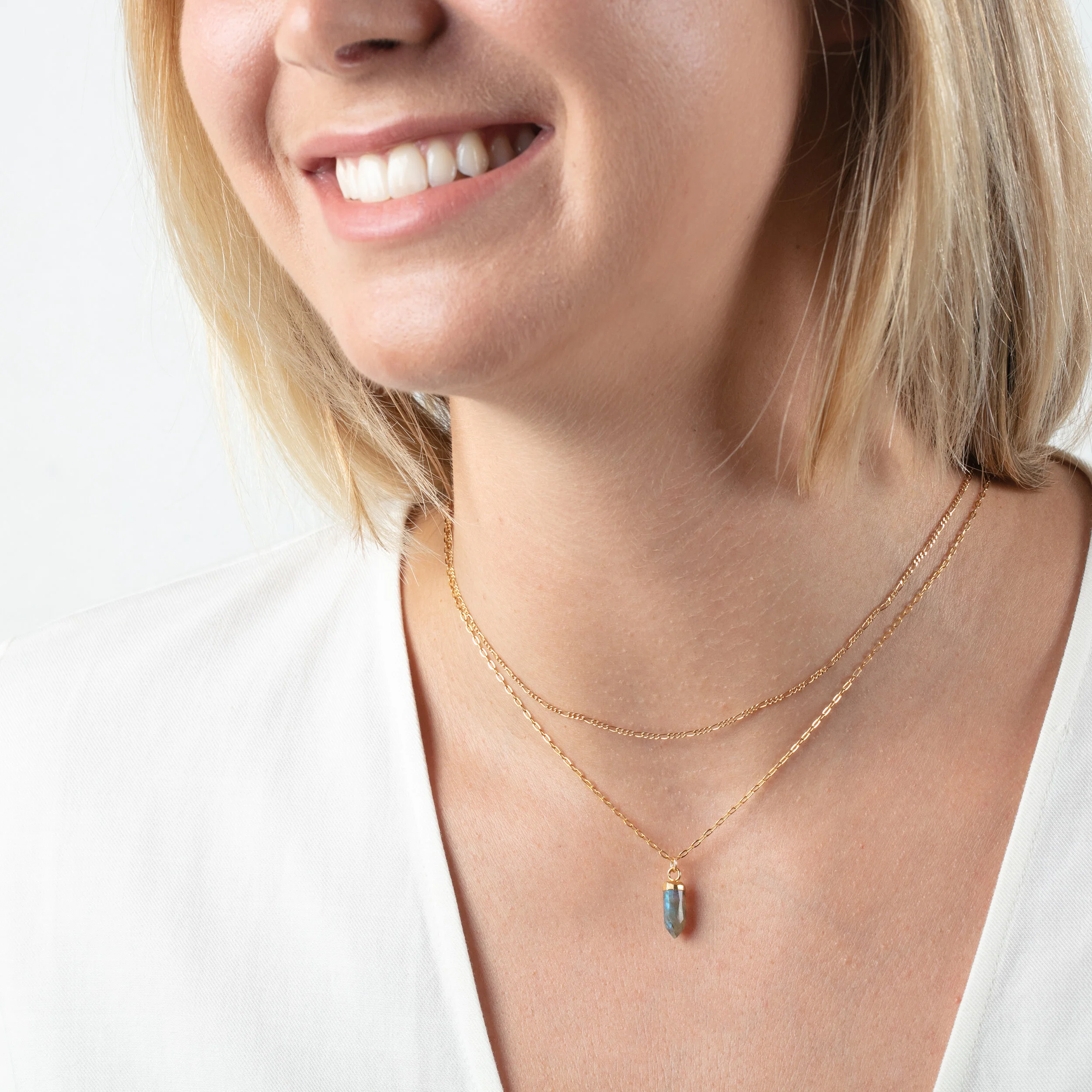 Pointed Gem Necklace