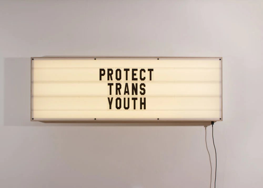 Reader Board, 2017: PROTECT TRANS YOUTH.
