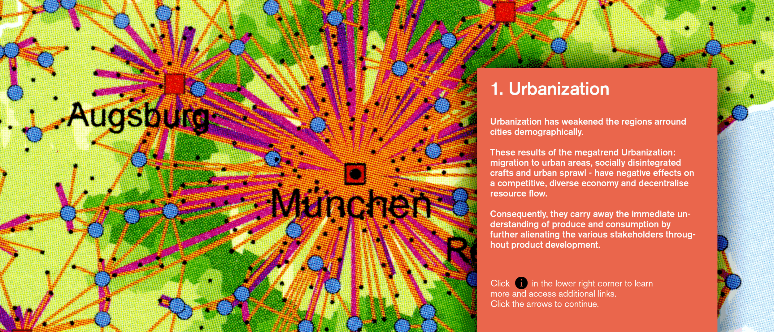 The interdependencies between modern cities and the surrounding regions are not negligible - the social and everyday requirements on mobility in urbanization have significant impact on culture and societal structure. Statistically, Cars seal urba