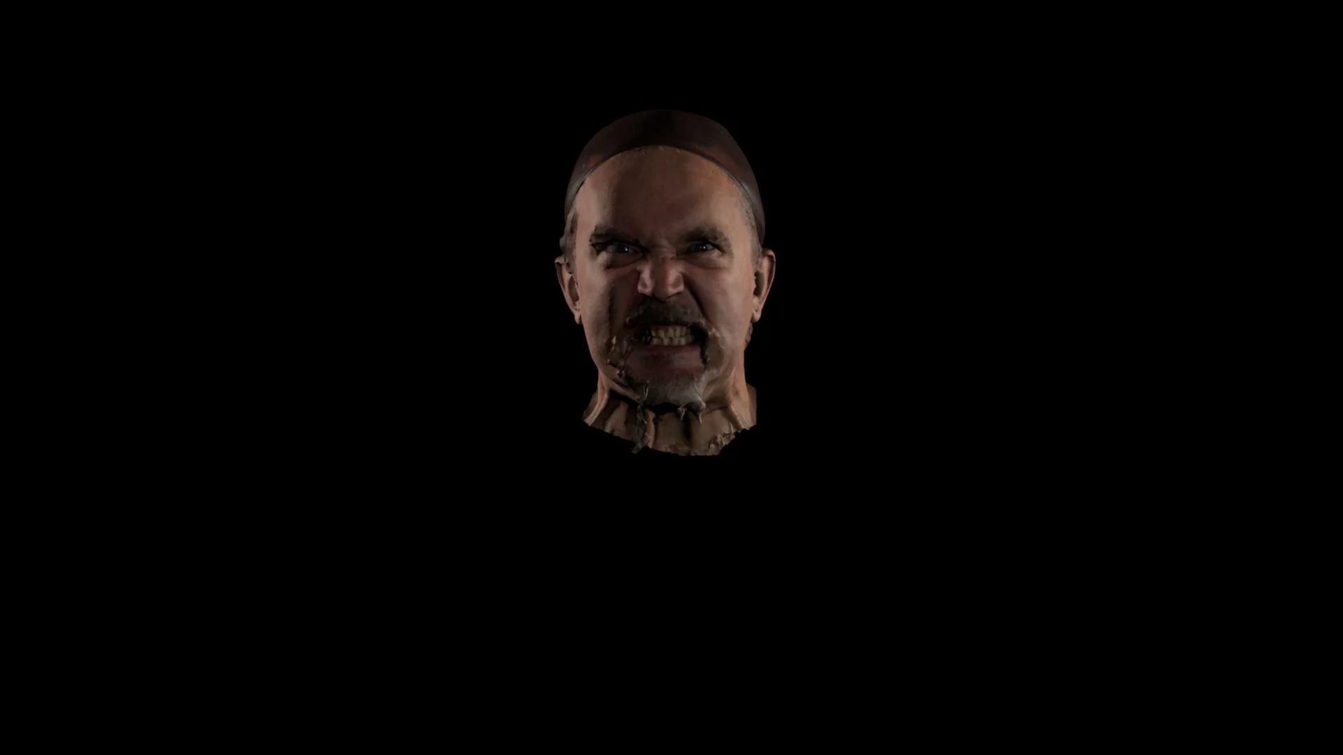 Male viking head scan