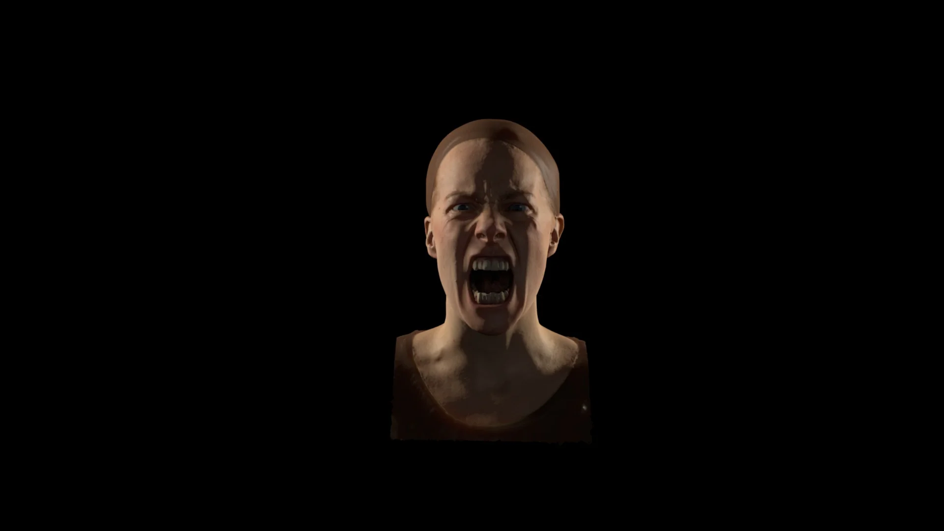 Female viking head scan
