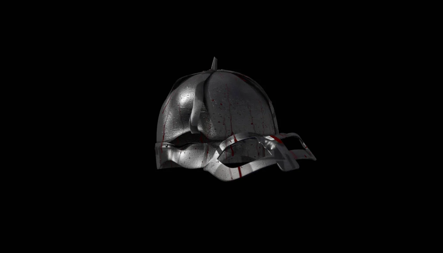 3D damaged helmet