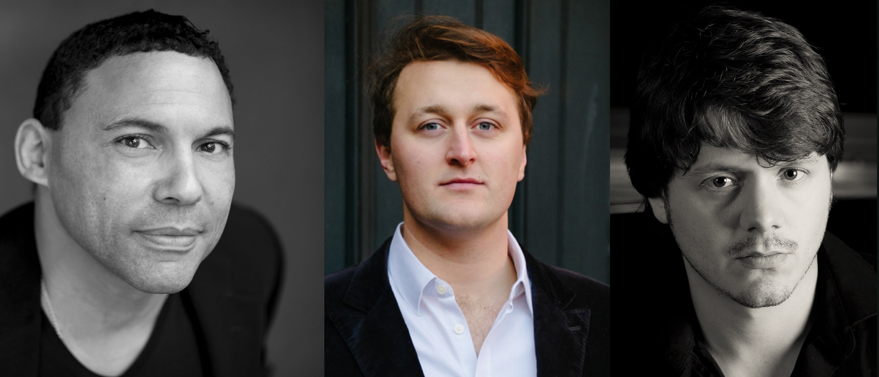 From Left to Right: Tom Randle (Leonardo), Feargal Mostyn-Williams (counter-tenor), and Richard Immerglück (Melzi).