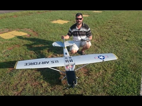 Stunning Cessna Bird Dog 20cc Maiden Flight at IRF - Jan. 2017 (720HD)