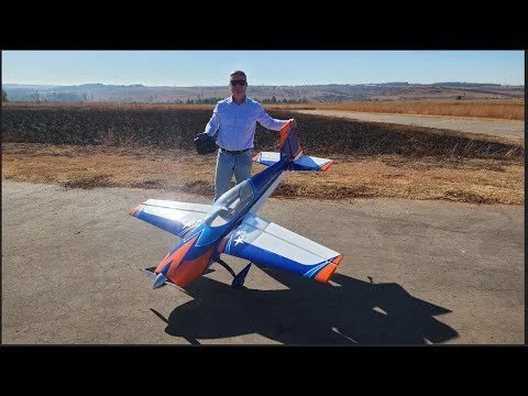 Pierre flying the 2nd. flight of a 60cc, 12S Extreme Flight Extra 300 (4K)