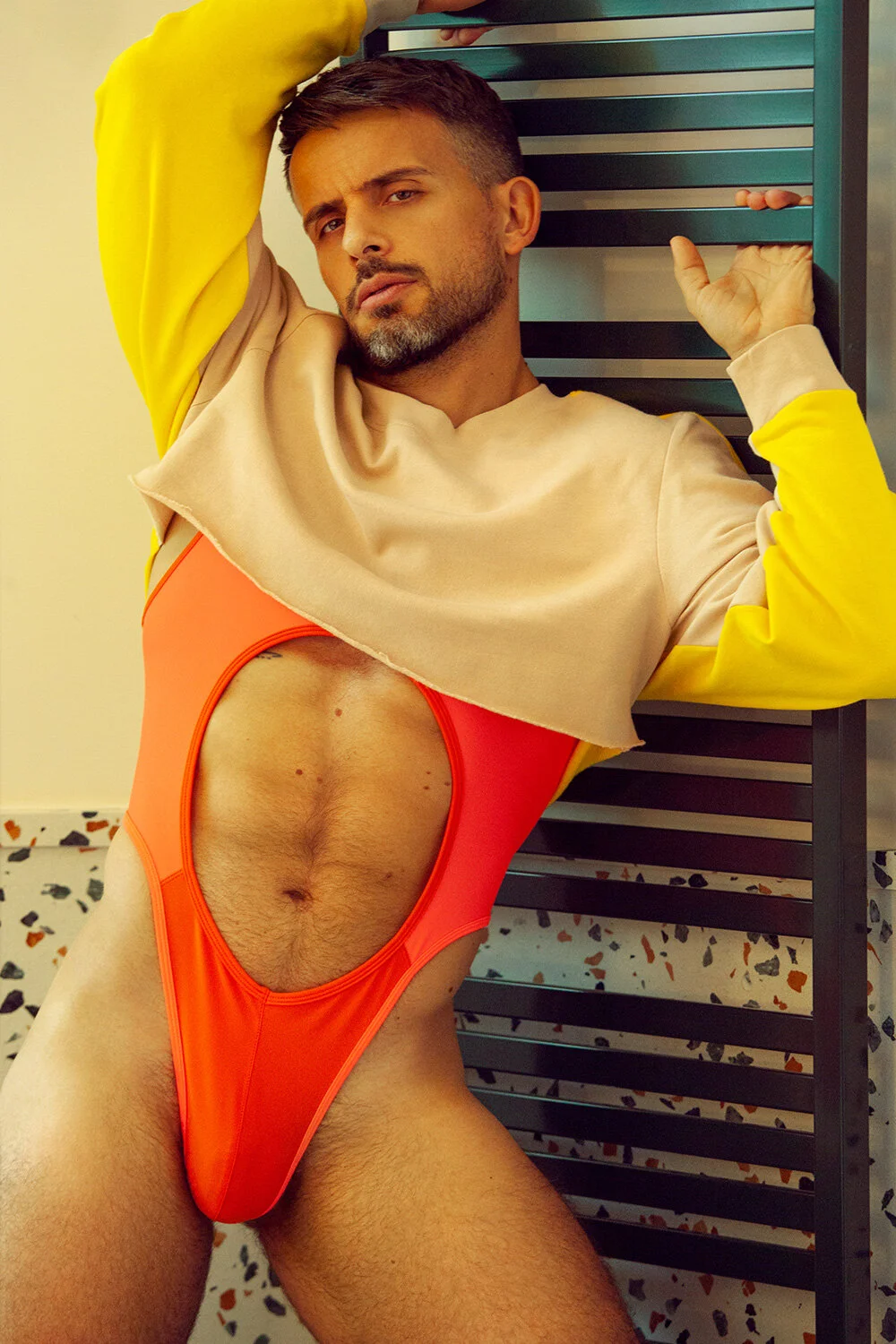 Lemon Almond Cobbler Oversized Crop Sweater