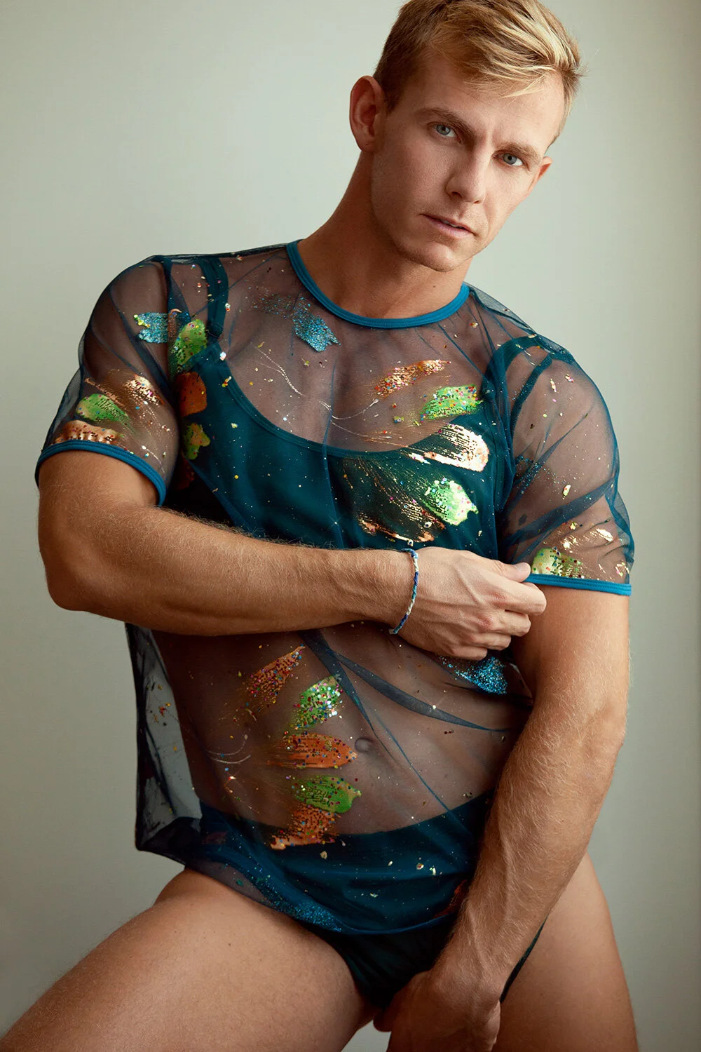 Emerald Blossom Fireworks and Rainbow Confetti Oversized T-Shirt