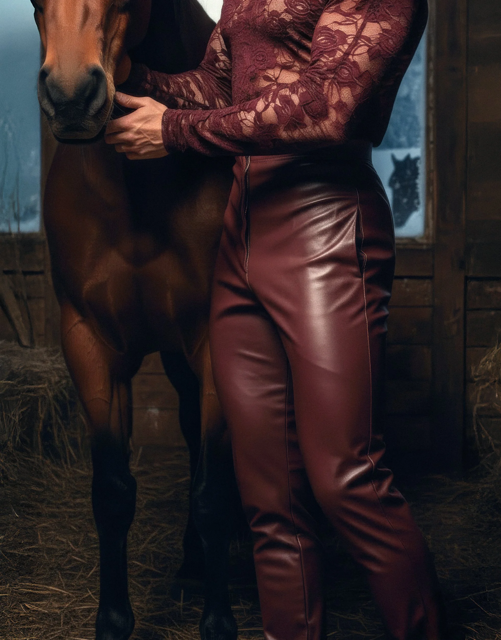 Saddlerose High-Waisted Pants