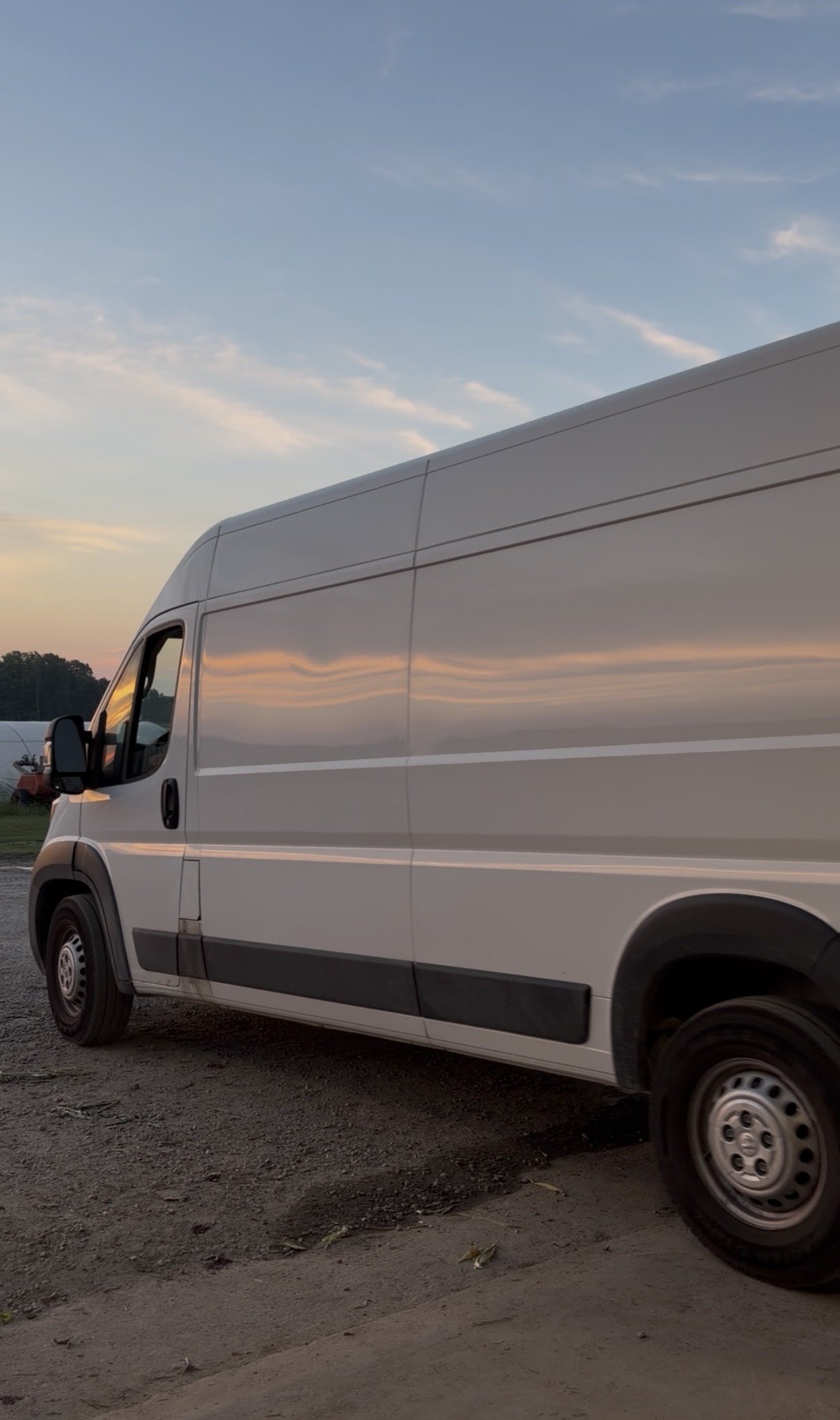 White sprinter van