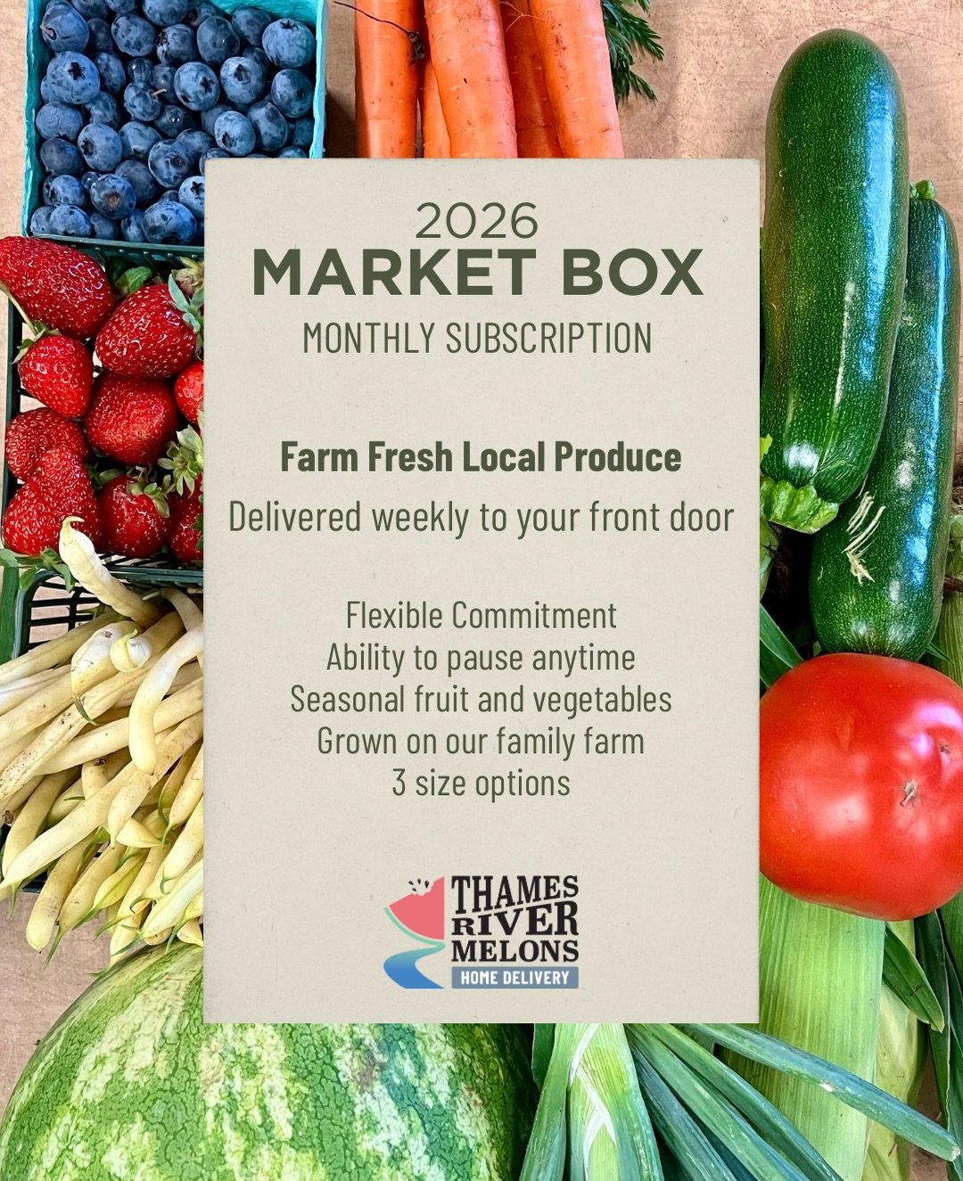 Monthly Subscriptions are here! Flexible and convenient!

The perfect subscription if you&rsquo;ll be away for a few weeks this summer or if you&rsquo;re curious to try without a huge commitment.

🍓 Automatic deliveries right to your door
🥕 Flexibl