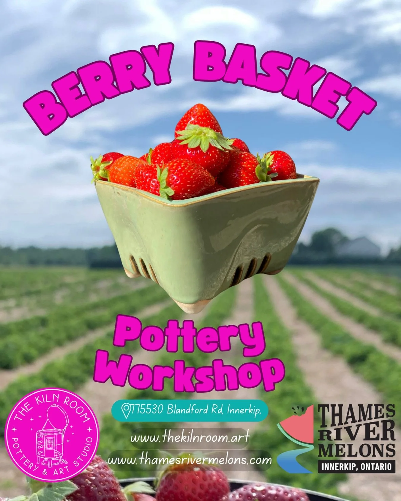 We are so excited to announce our latest on-farm event and partnership 💖 Join Alex &amp; HollyJo to wander the berry patch, harvest a basket to take home, then dig in and create a beautiful and reusable one with your hands! 🍓

Farm fresh snacks and