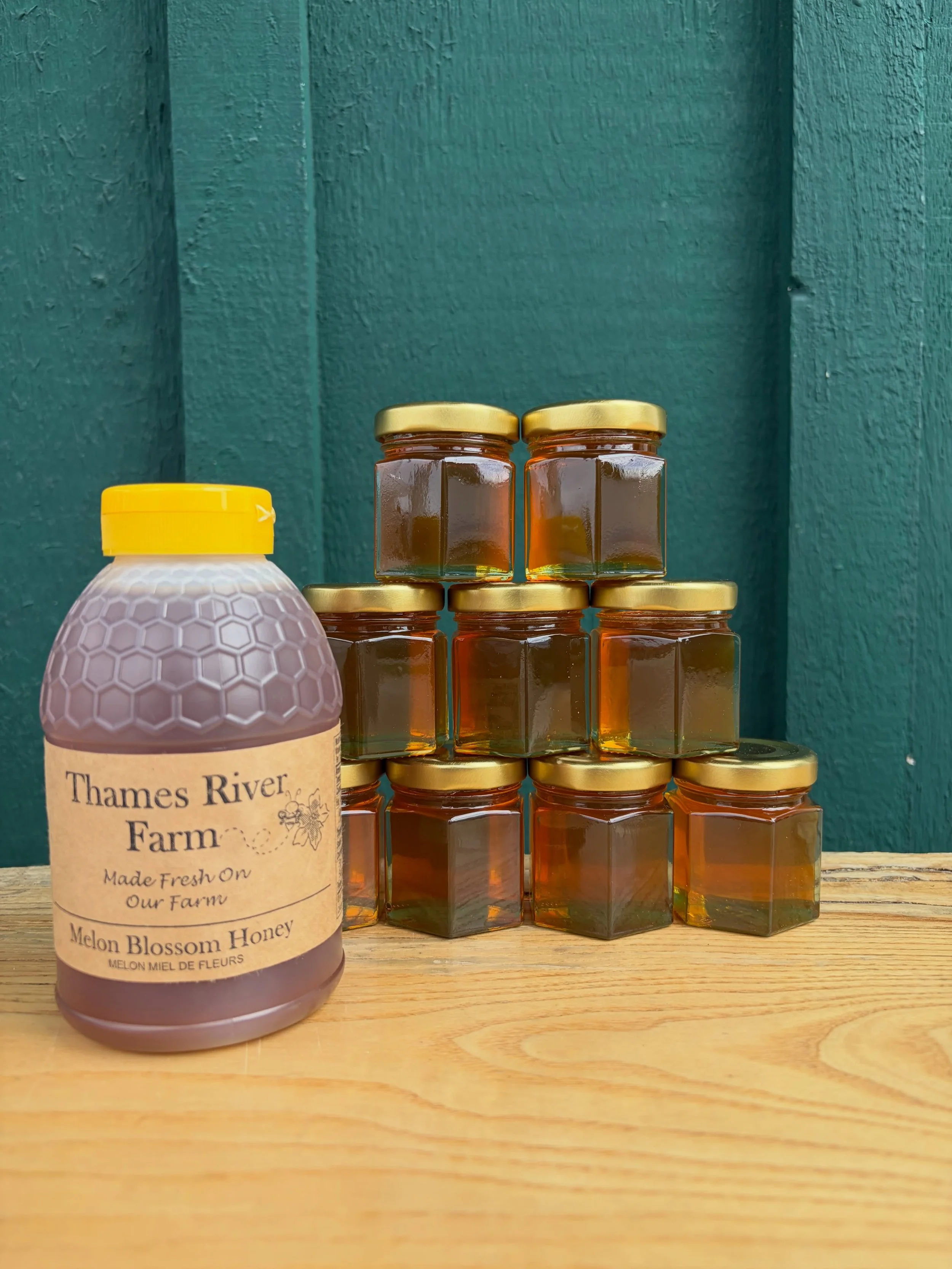 Are you hosting an event and looking for favours? Check out our mini honey jars! 🍯 

Carefully filled here on the farm with our delicious Melon Blossom Honey, these little guys make the perfect take home gift for your wedding, shower, or Airbnb gues