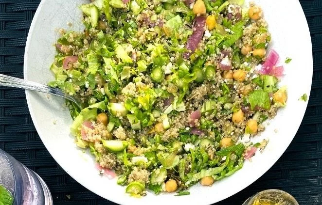 New recipe alert! 💚 Try our Citrus Asparagus Salad today. 

The fiber-protein combo offered up by the quinoa, veggies, and chickpeas make this salad deliciously filling and satisfying. Add in the homemade dressing and some salty feta and it really h