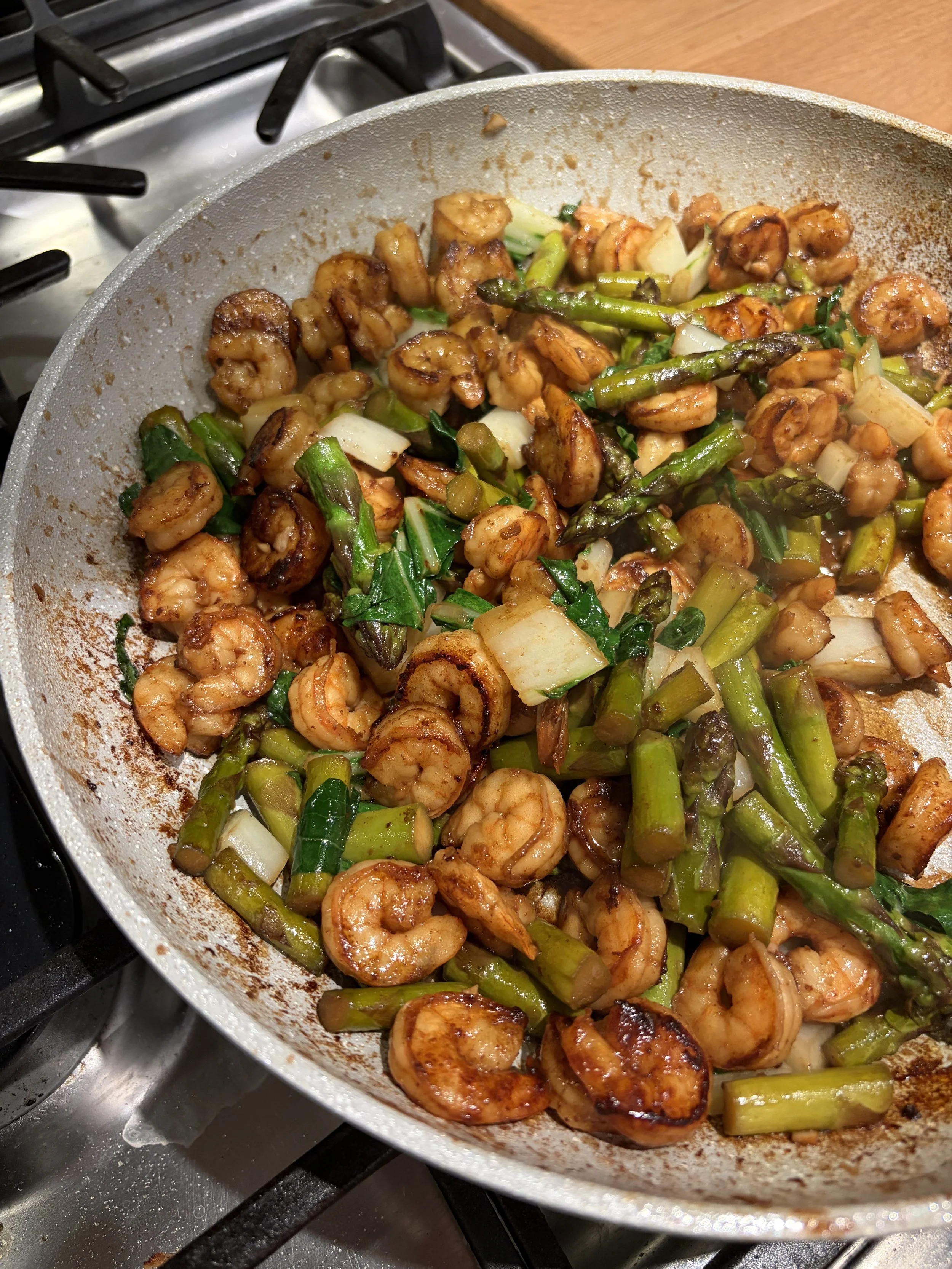 Chili Garlic Shrimp in a Pan
