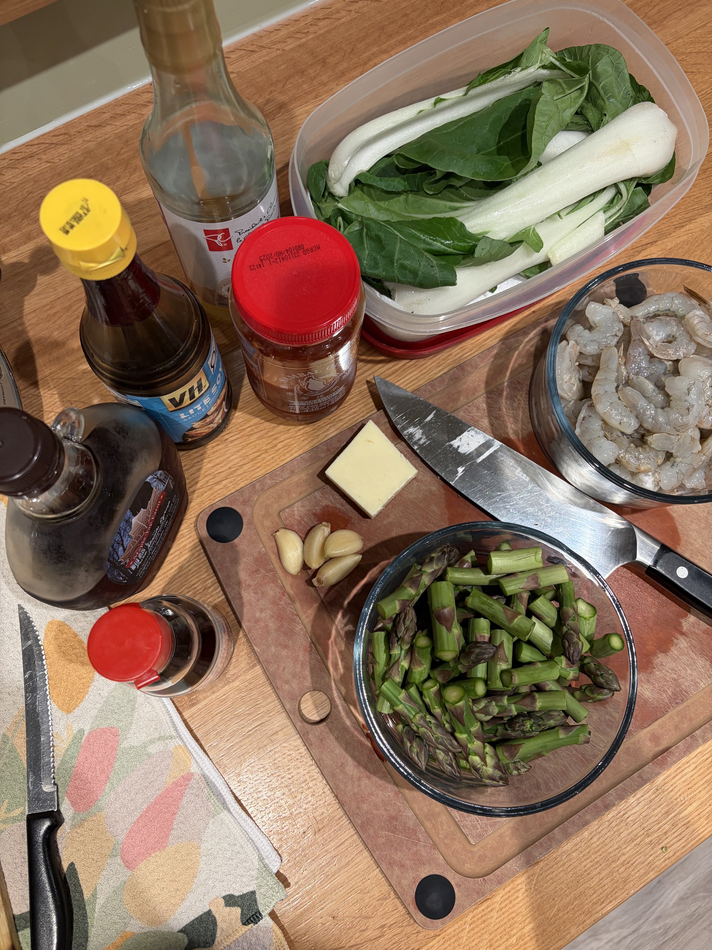 Chili Garlic Shrimp Ingredients