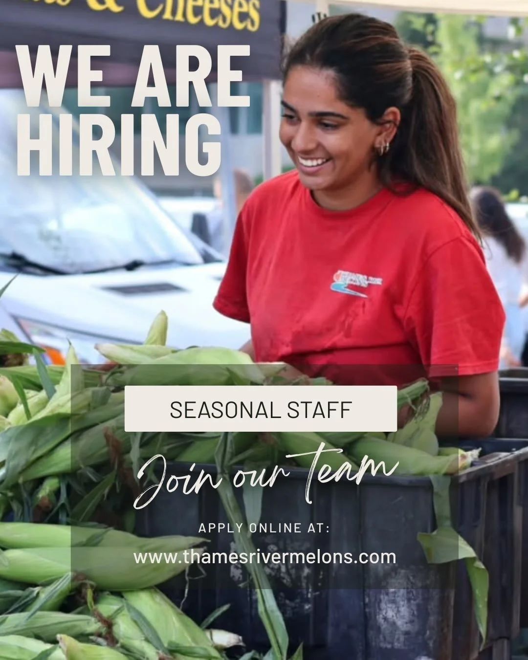 We&rsquo;re hiring! As back-to-school season approaches, many of our summer staff are heading off to university. With the fall season still to come, we need to bring on some more team members! Here are all the details:

🍉 Farmers&rsquo; market, pop-