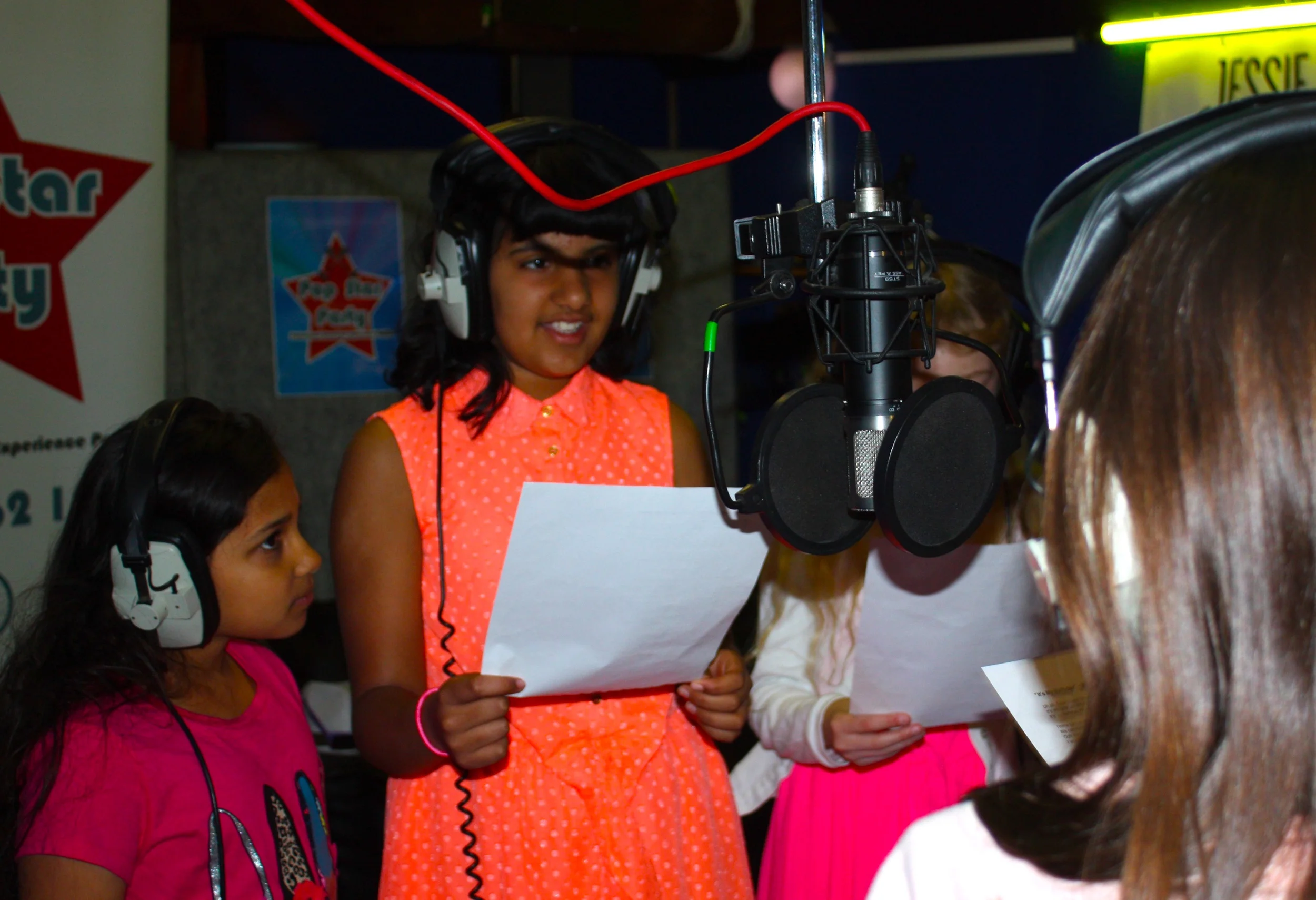 Singing at Pop Star Party